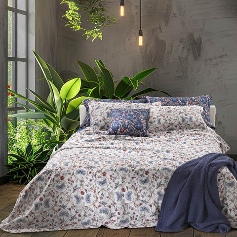 Completo Lenzuola Mirabello Oasis Moderno in Percalle