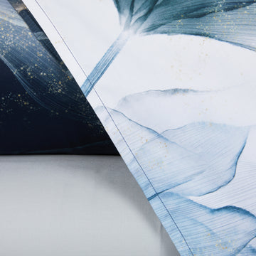 Completo Copripiumino Mirabello Abstract flower Floreale in Raso di cotone