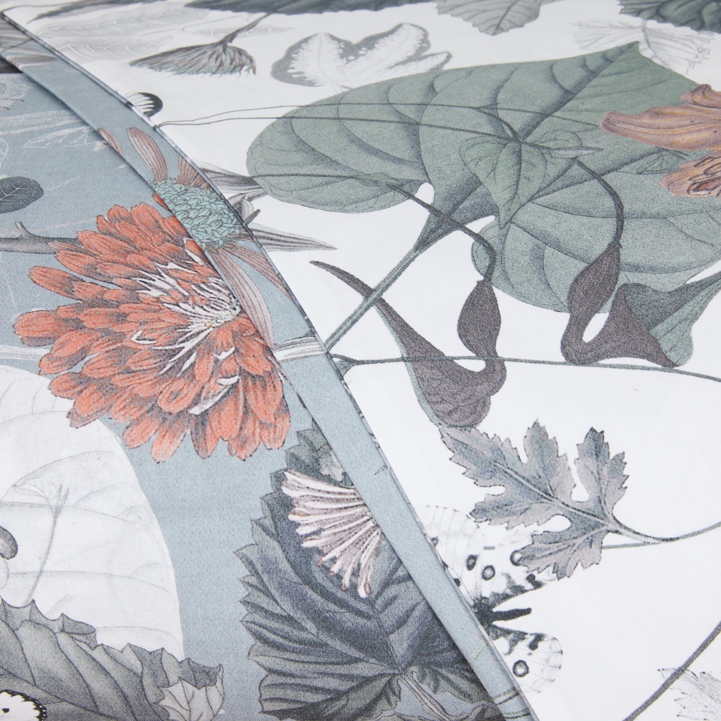 Copripiumino con federe Mirabello Forest memory Floreale in Percalle Luisiana