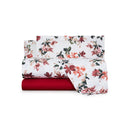 Completo Lenzuola Mirabello Wild orchid Moderno in Percalle