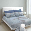 Copripiumino con federe Carrara Paper Moderno in Percalle