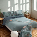 Copripiumino con federe Carrara Storm Moderno in Percalle