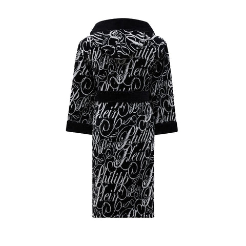 Accappatoio con Cappuccio Philipp Plein Script Moderno in Spugna