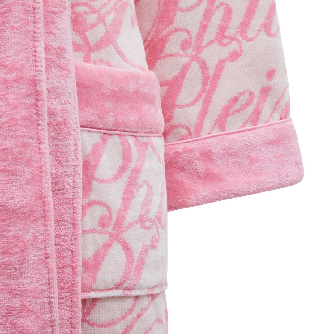 Accappatoio con Cappuccio Philipp Plein Script Moderno in Spugna