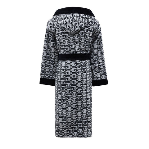Accappatoio con Cappuccio Philipp Plein Pattern Moderno in Spugna