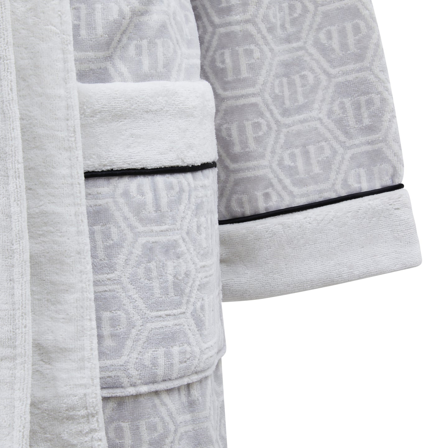 Accappatoio con Cappuccio Philipp Plein Pattern Moderno in Spugna