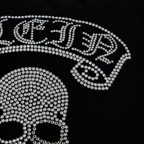 Cuscino d'arredo Philipp Plein Crystal skull Tinta Unita in Velluto