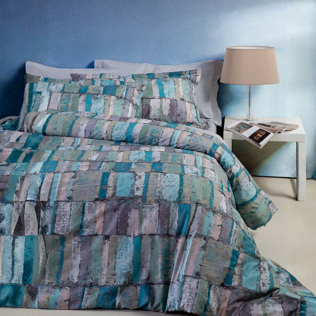 Completo Lenzuola Mirabello Mood Moderno in Percalle Luisiana