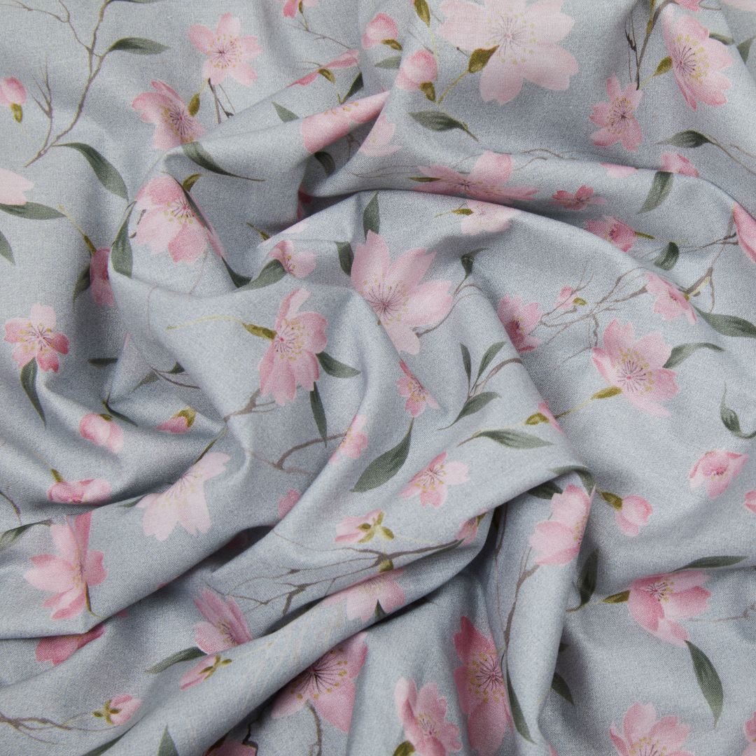 Completo Lenzuola Mirabello Cherry-tree Floreale in Percalle Luisiana