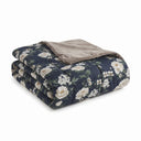 Telo arredo Copridivano in Plaid Grandecor Mirabello Nocturnal Floreale in Velluto e Raso