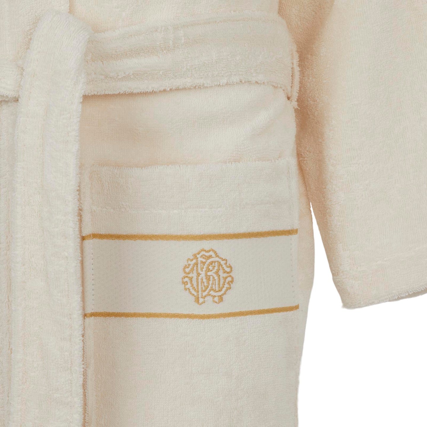 Accappatoio con Cappuccio Roberto Cavalli Gold-new Barocco in Spugna