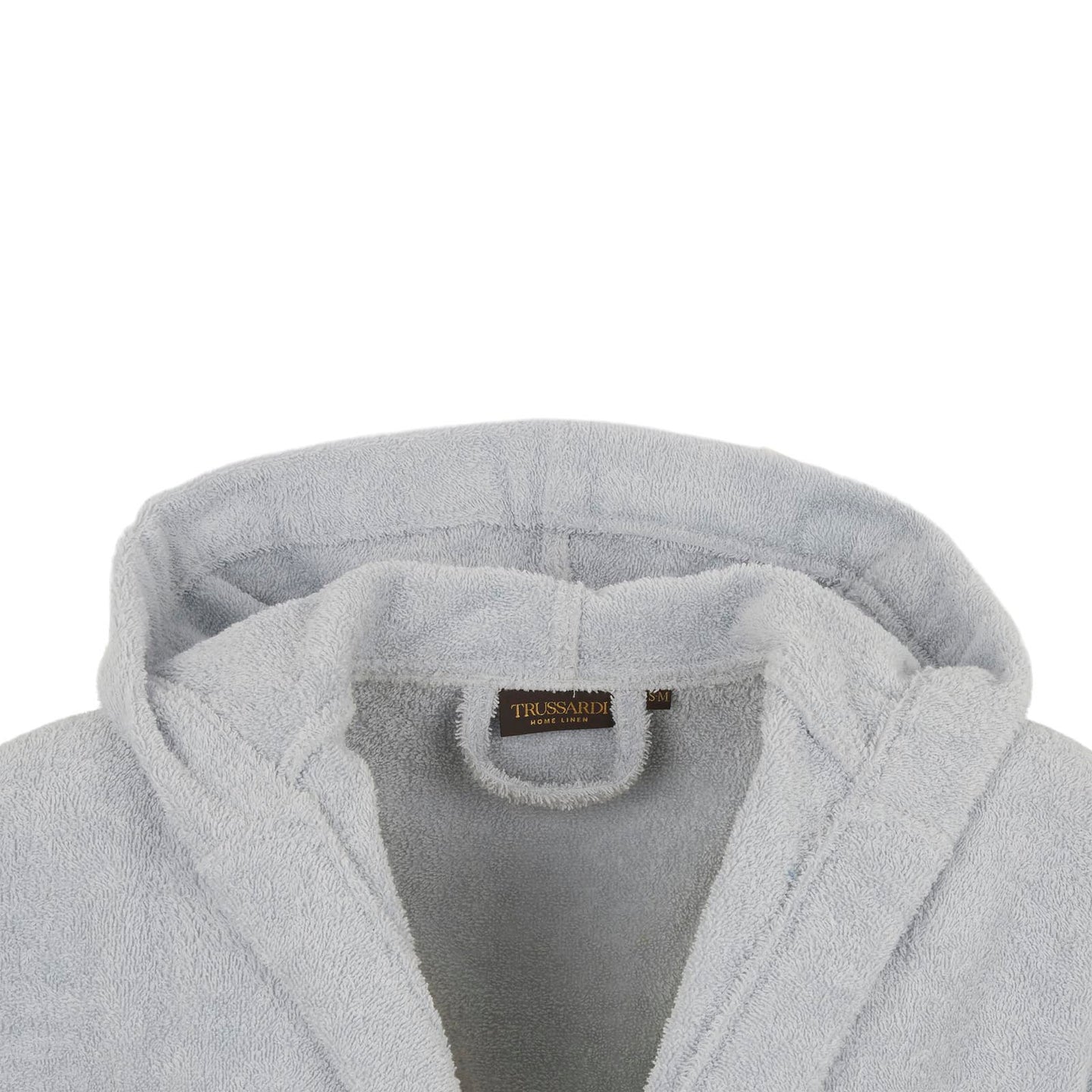 Accappatoio con Cappuccio Trussardi Ribbon Tinta Unita in Cotone