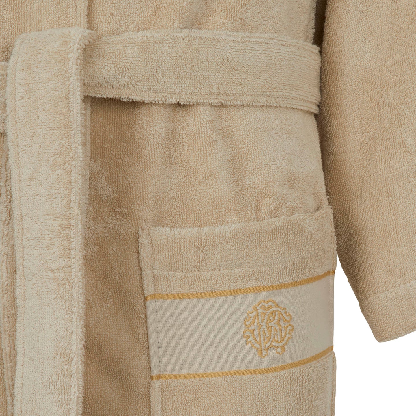 Accappatoio con Cappuccio Roberto Cavalli Gold-new Barocco in Spugna