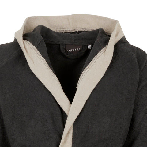 Accappatoio con Cappuccio Carrara Fyber Voyage Moderno in Spugna