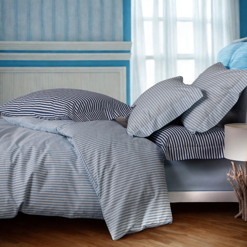 Copripiumino con federe Mirabello Luisiana Polo Geometrico in Percalle