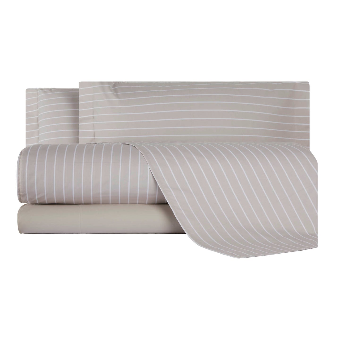 Completo Lenzuola Mirabello Luisiana Downing Geometrico in Percalle