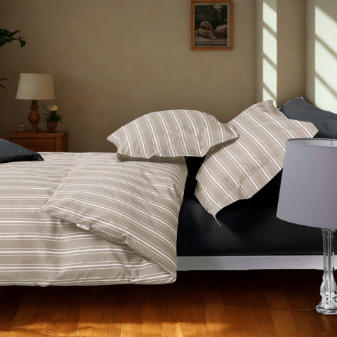 Copripiumino con federe Mirabello Luisiana Oxford Moderno in Percalle