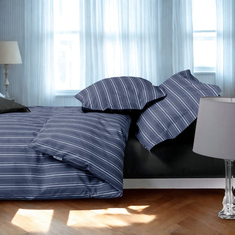 Copripiumino con federe Mirabello Luisiana Oxford Geometrico in Percalle