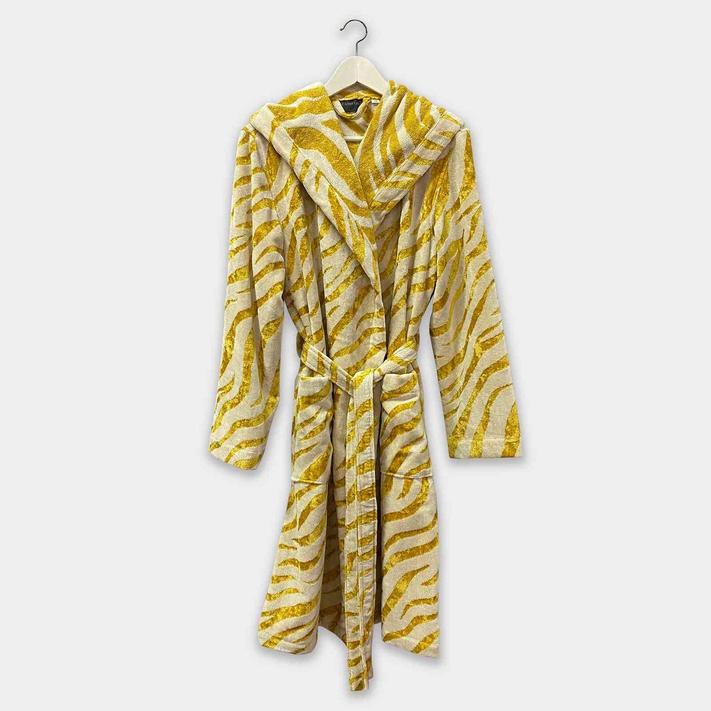 Accappatoio a Scialle Carrara Animalier-gold Moderno in Spugna