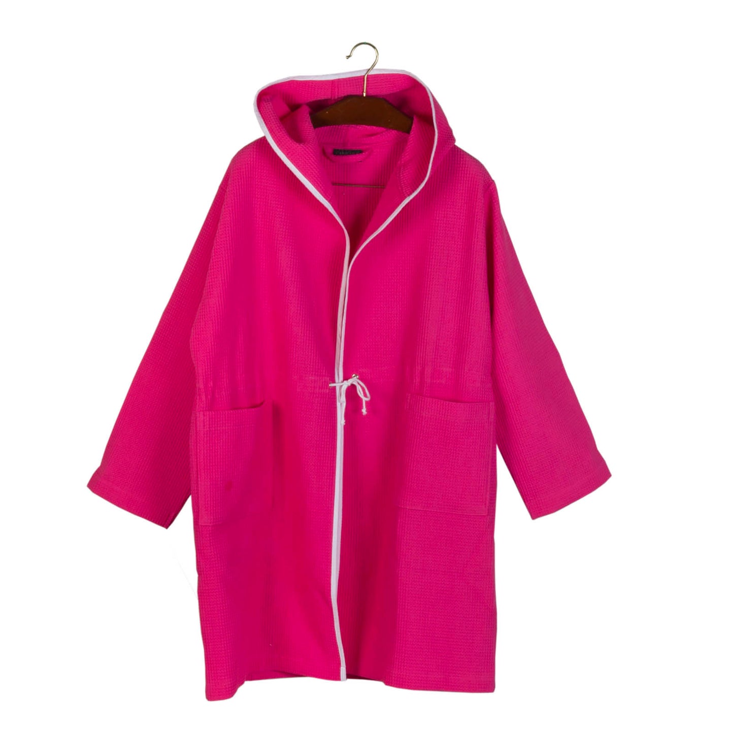 Accappatoio con Cappuccio Carrara Cala-rafalet Tinta Unita in Nido d'ape