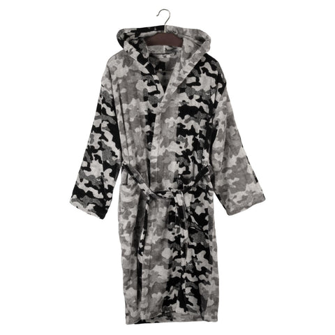 Accappatoio con Cappuccio Carrara Claude Moderno in Cotone