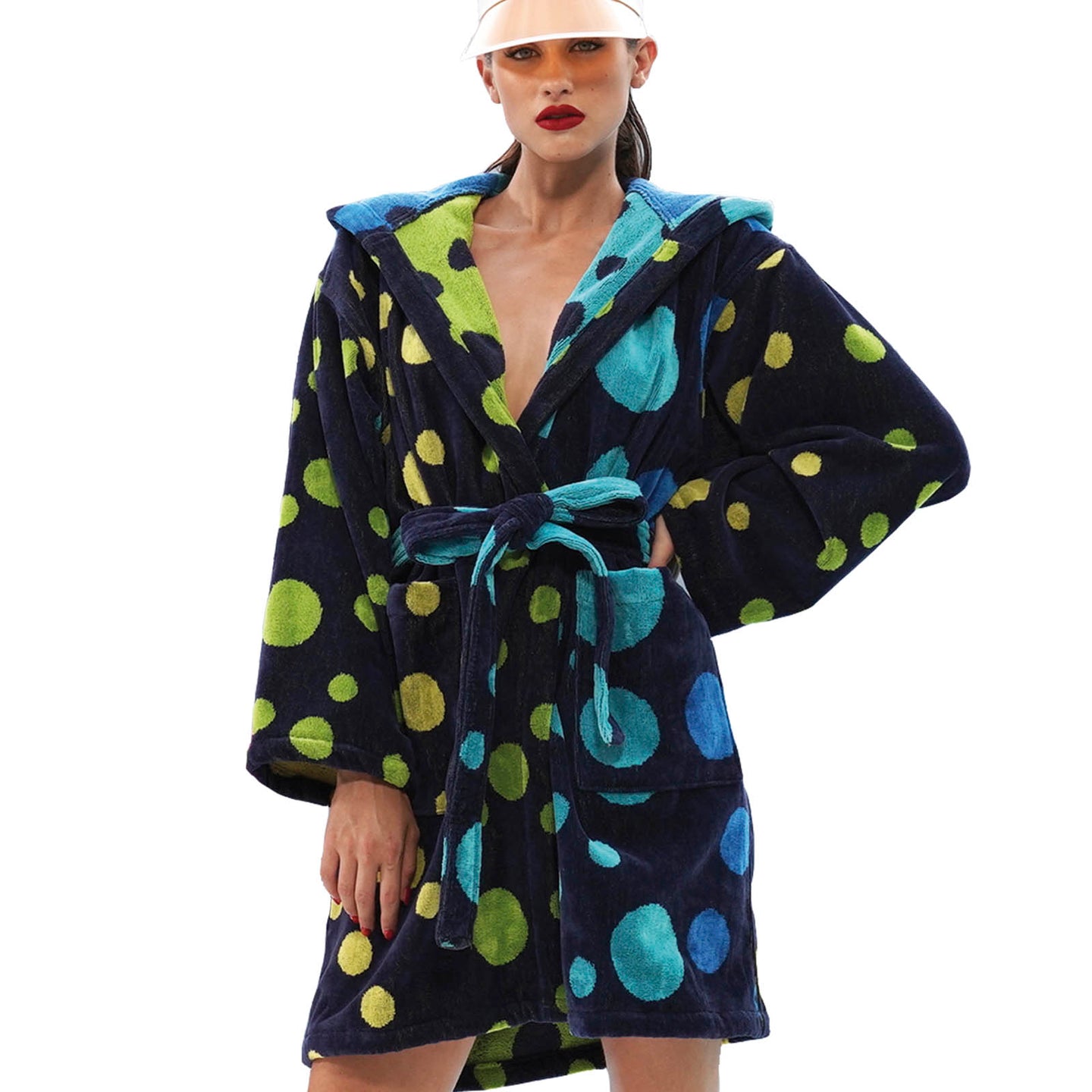 Accappatoio con Cappuccio Carrara Los-roques Moderno in Cotone