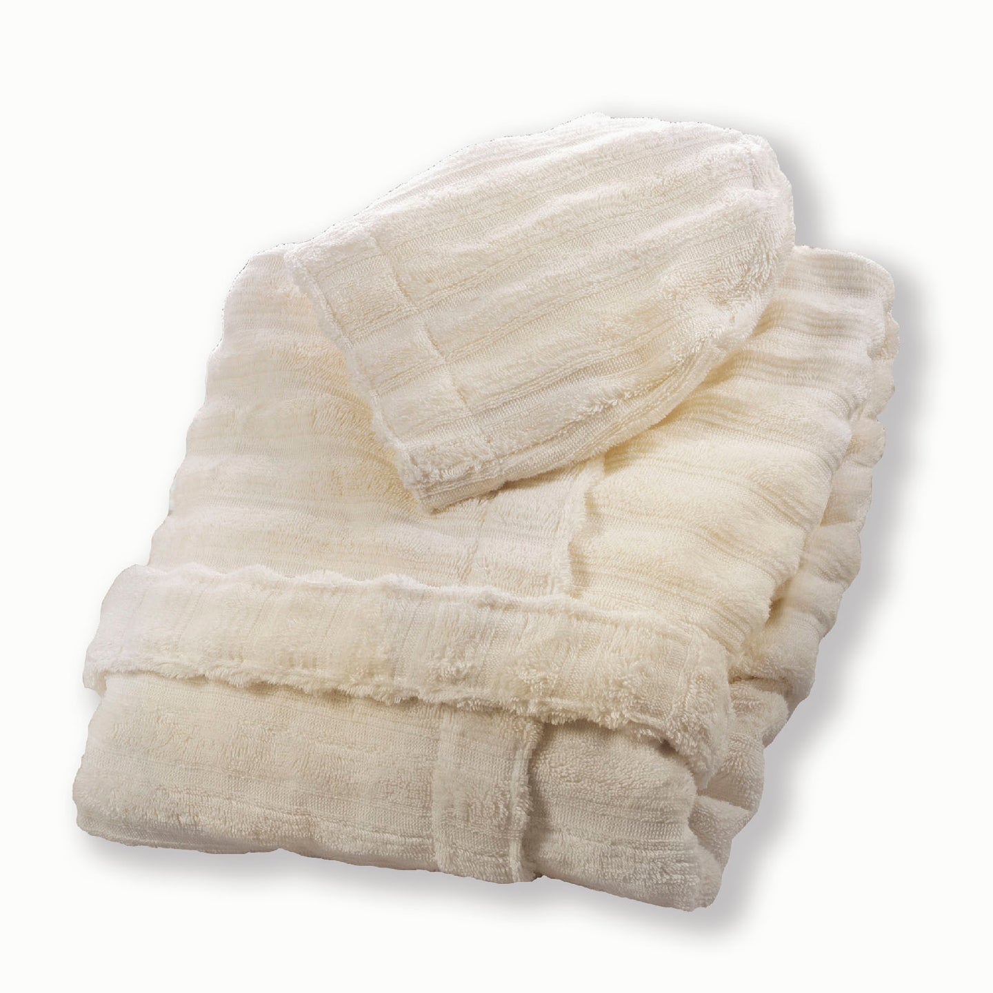 Accappatoio con Cappuccio Carrara Fyber Luxury Tinta Unita in Spugna