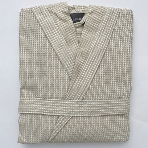 Accappatoio con Cappuccio Carrara Fyber Marsiglia Tinta Unita in Nido d'ape