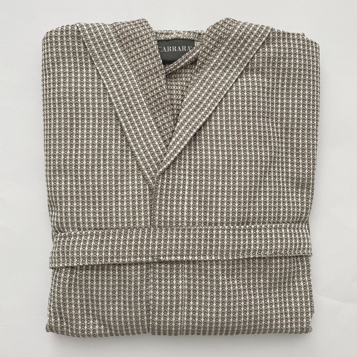 Accappatoio con Cappuccio Carrara Fyber Marsiglia Tinta Unita in Nido d'ape