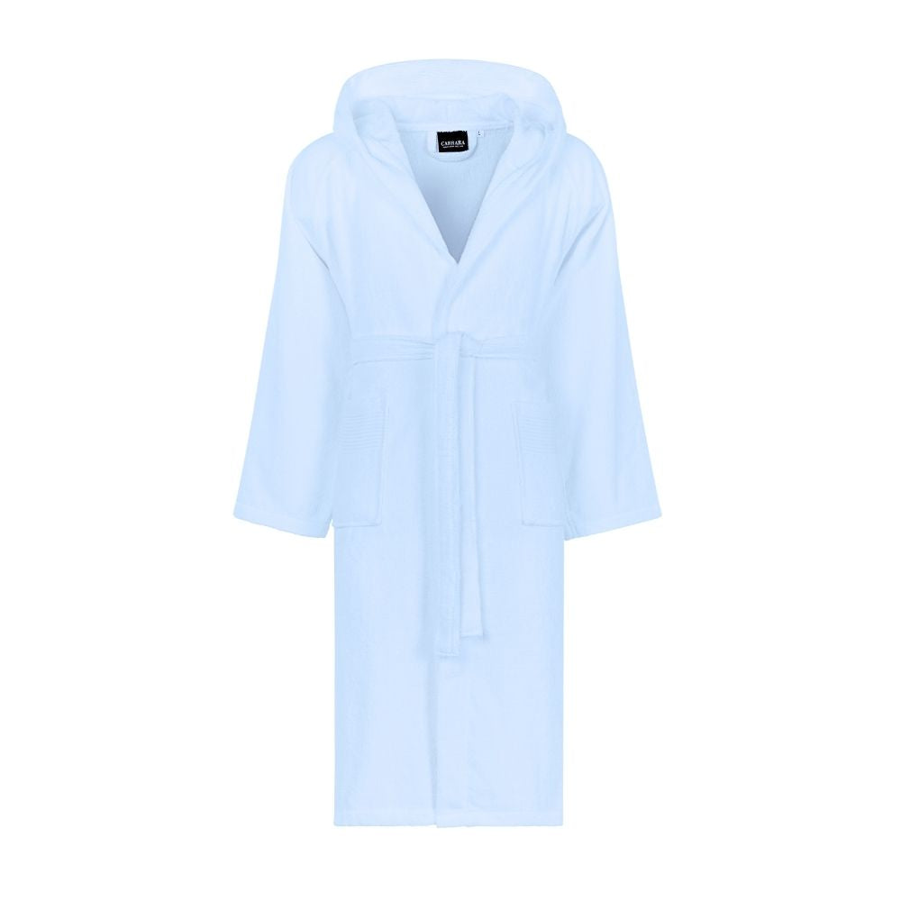 Accappatoio con Cappuccio Carrara Fyber Stripes Moderno in Spugna