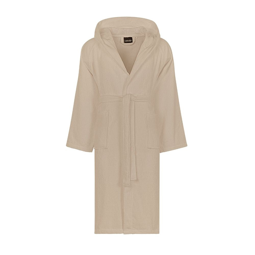 Accappatoio con Cappuccio Carrara Fyber Stripes Moderno in Spugna