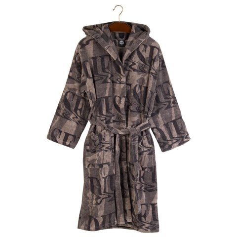 Accappatoio con Cappuccio Diesel New-liquid-logo Moderno in Cotone