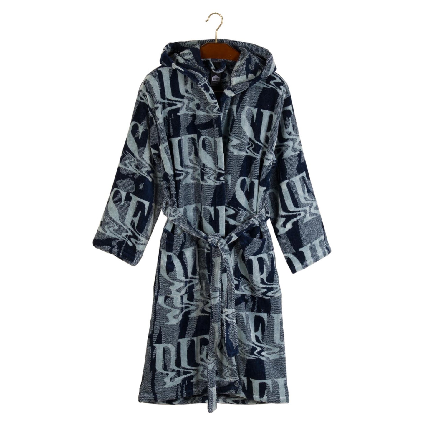 Accappatoio con Cappuccio Diesel New-liquid-logo Moderno in Cotone