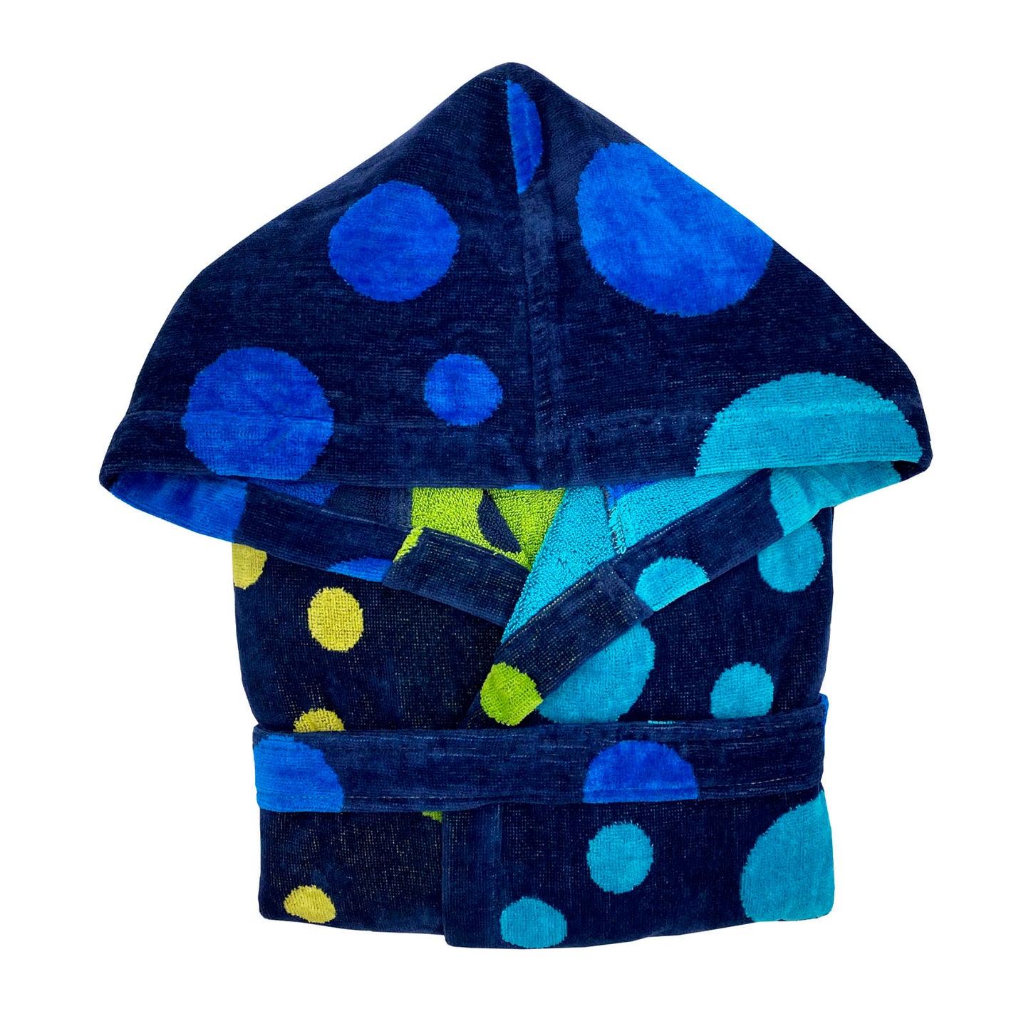 Accappatoio con Cappuccio Mirabello Pois Moderno in Spugna