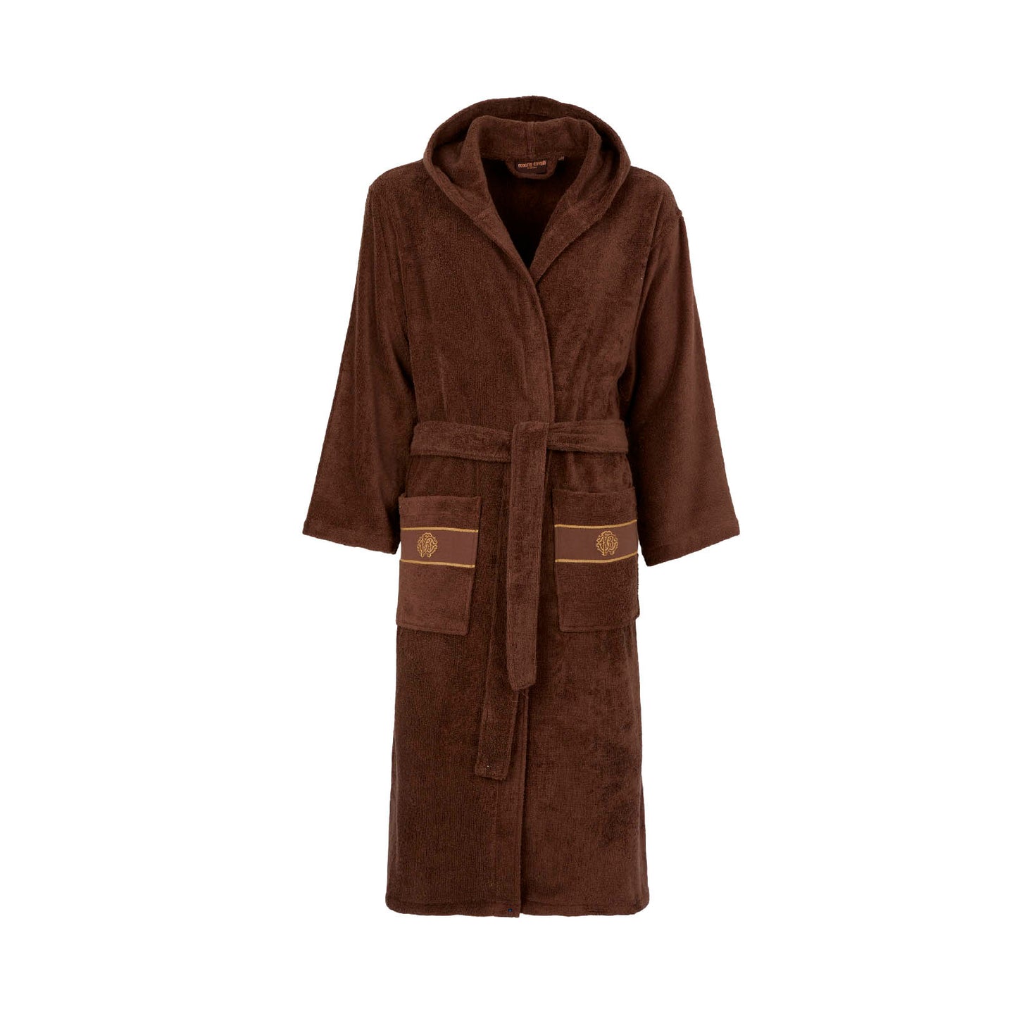 Accappatoio con Cappuccio Roberto Cavalli Gold-new Barocco in Spugna