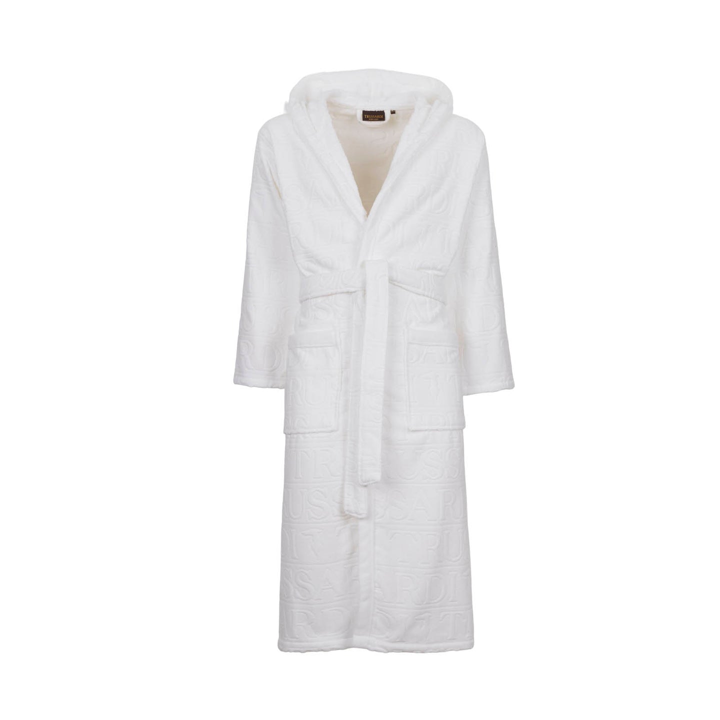 Accappatoio con Cappuccio Trussardi Overlogo Moderno in Spugna