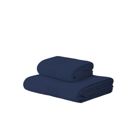 Asciugamano con Ospite Carrara Fyber Stripes Tinta Unita in Spugna