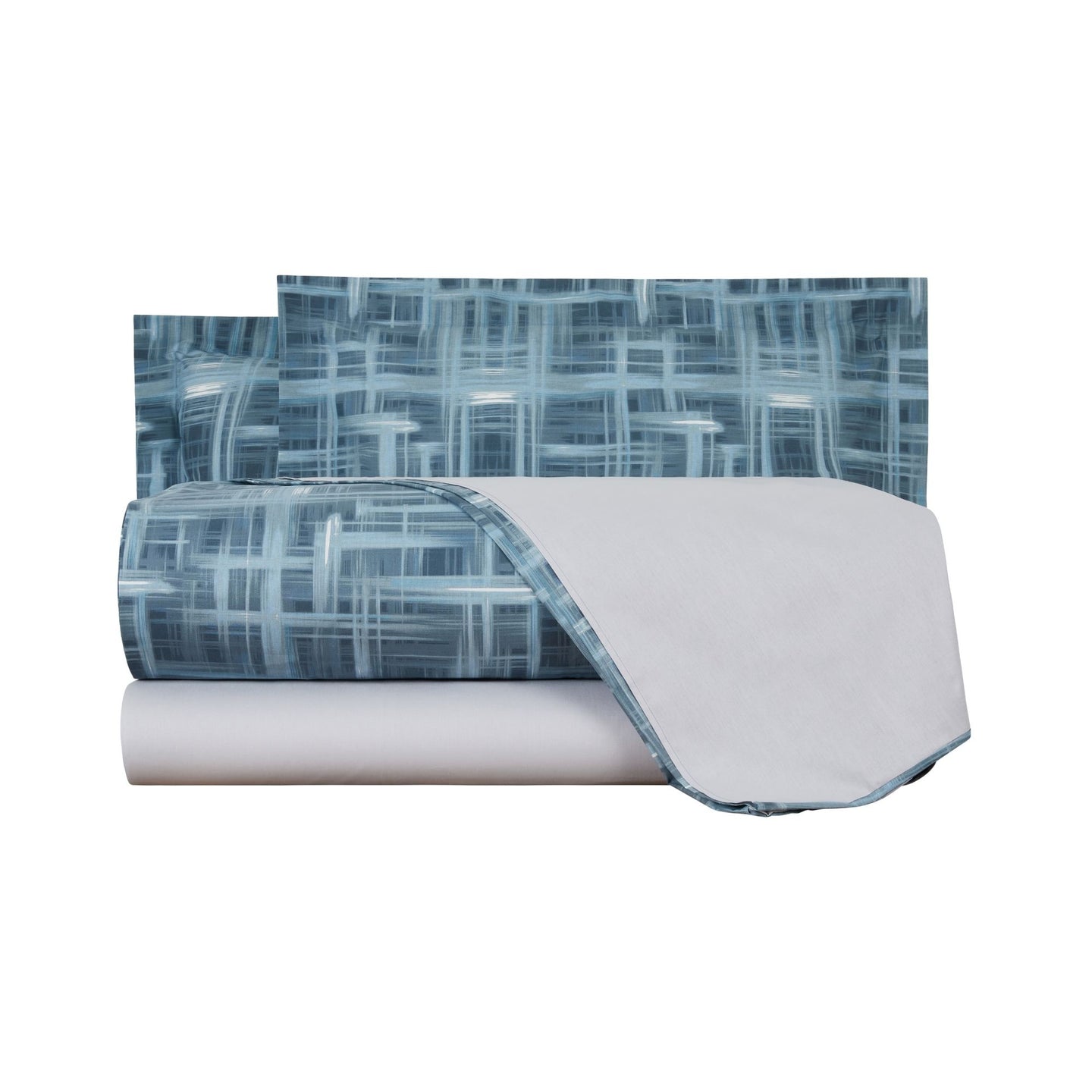 Completo Copripiumino Mirabello Demetra Geometrico in Tela