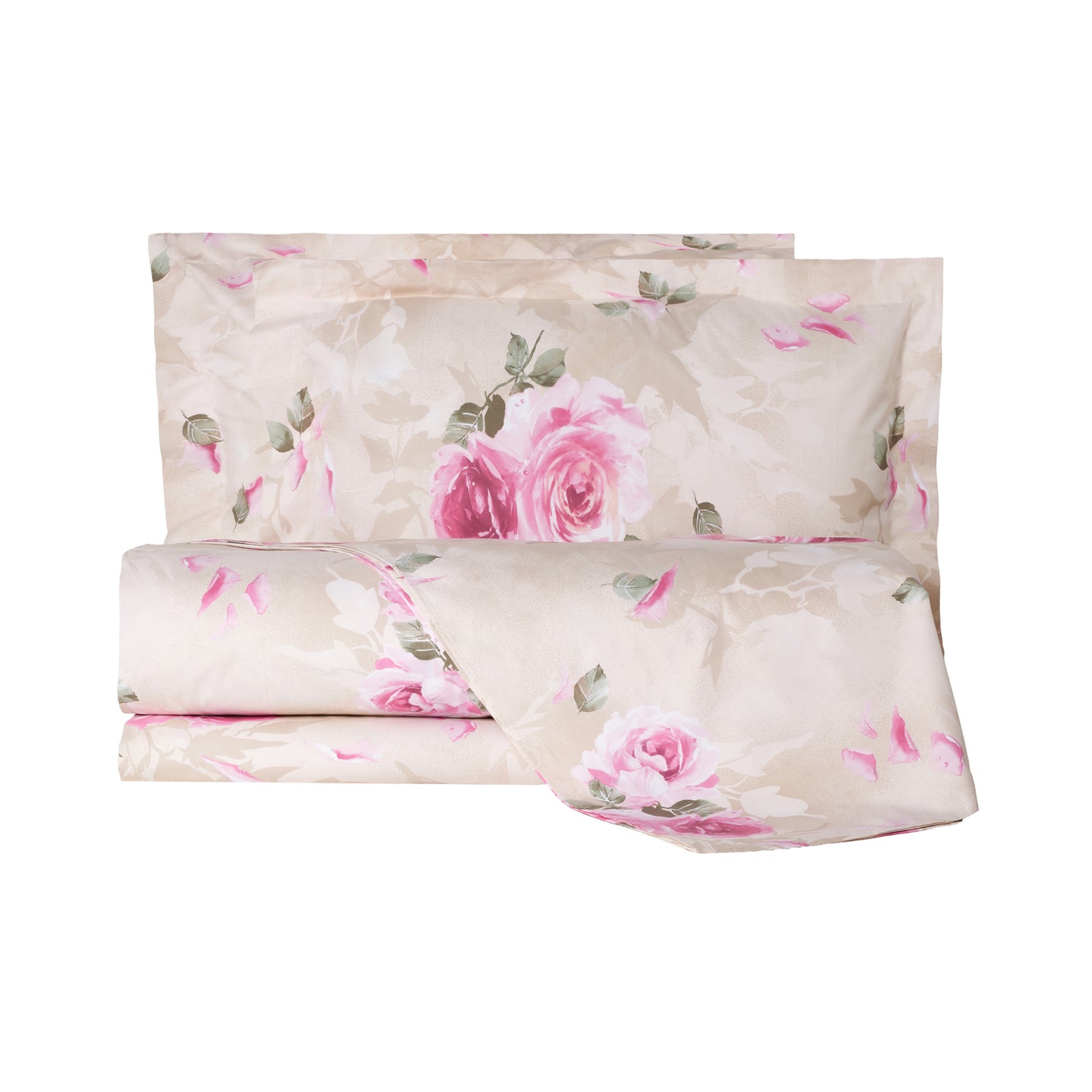 Completo Copripiumino Emporium Precious-rose Floreale in Percalle