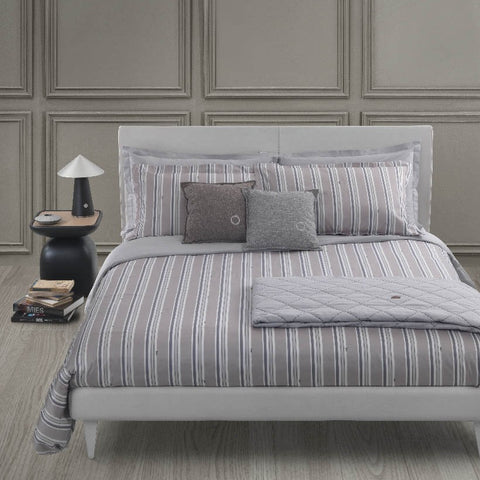 Completo Copripiumino Trussardi Maxi line Geometrico in Raso di cotone