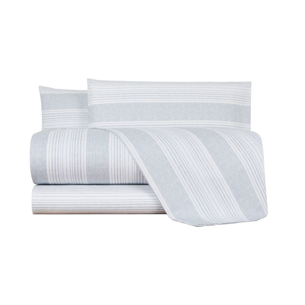 Barka Biancheria Da Letto In Renforcé 100% Cotone, Set Matrimoniale: Copripiumino 135x200 Cm E Federa 80x80 Cm, Con Cerniera