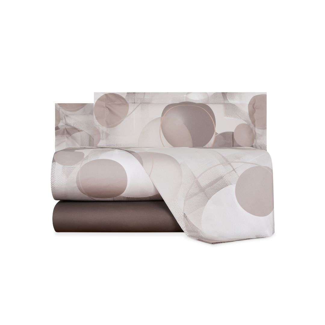 Completo Lenzuola Carrara Storm Moderno in Percalle