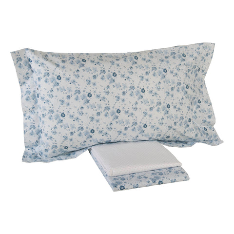 Completo Lenzuola Mirabello Luisiana Douceur Floreale in Percalle