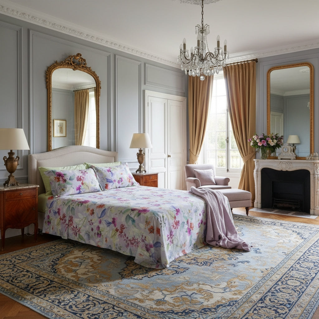 Completo Lenzuola Mirabello Florry Floreale in Percalle