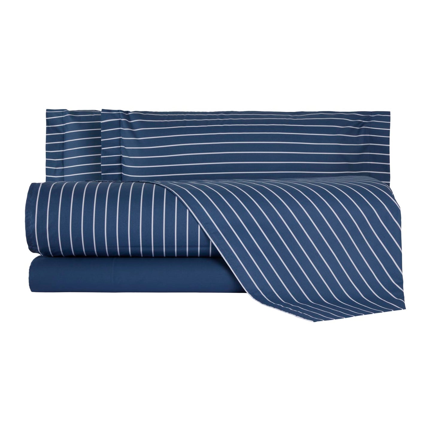 Completo Lenzuola Mirabello Luisiana Downing Geometrico in Percalle