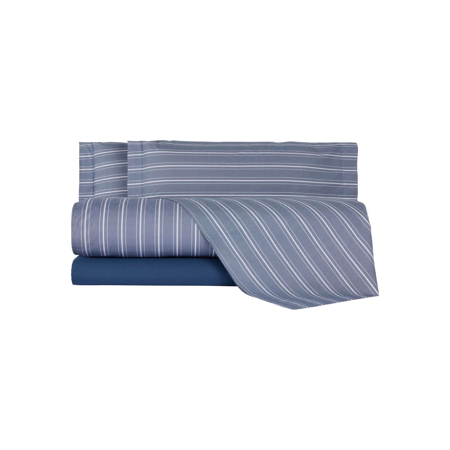 Completo Lenzuola Mirabello Luisiana Oxford Geometrico in Percalle