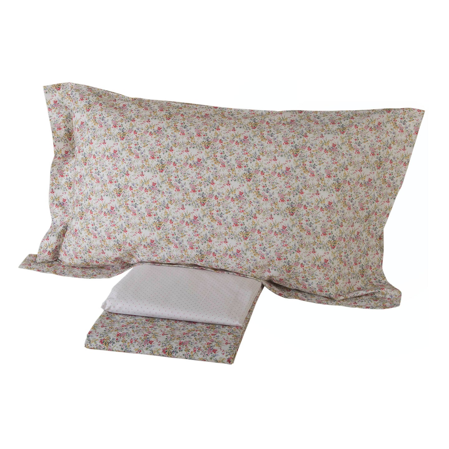 Completo Lenzuola Mirabello Luisiana Sous-bois Floreale in Percalle