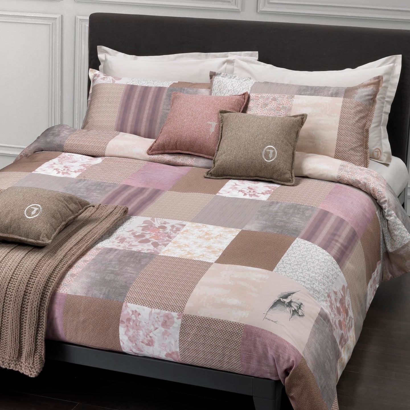 Completo Lenzuola Trussardi Fusion Moderno in Raso di cotone