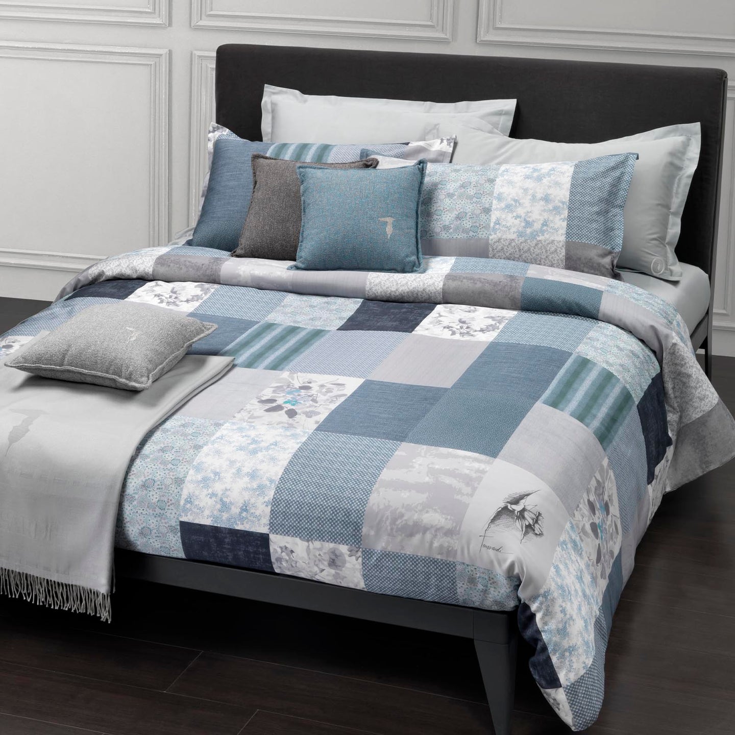 Completo Lenzuola Trussardi Fusion Moderno in Raso di cotone