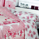 Copriletto Primaverile Emporium Coral beach Moderno in Percalle